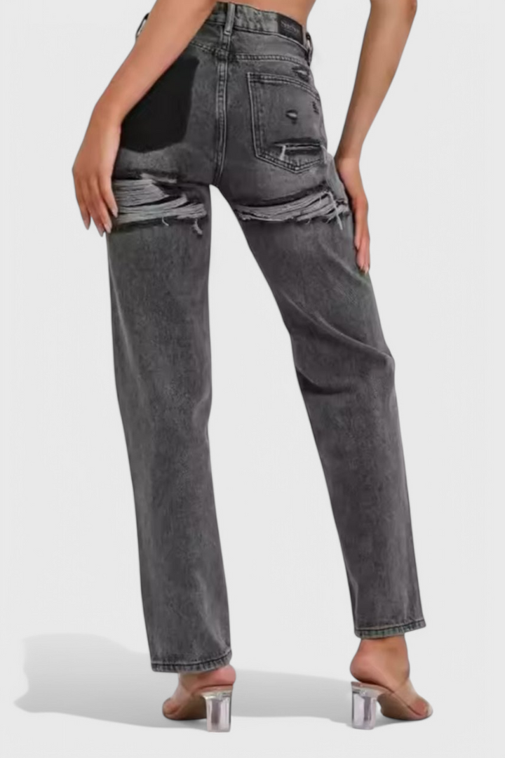 Jeans Roxy Vintage Desgastados de Cintura Alta