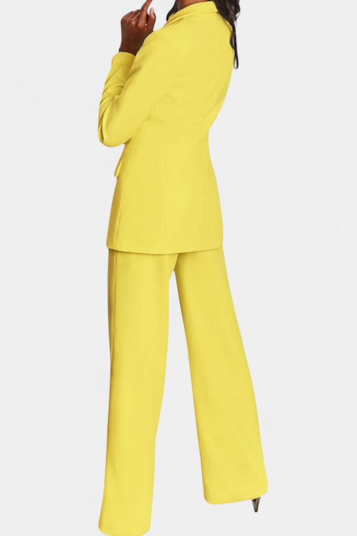 Marnie Conjunto de Blazer a Medida y Pantalones de Pierna Ancha