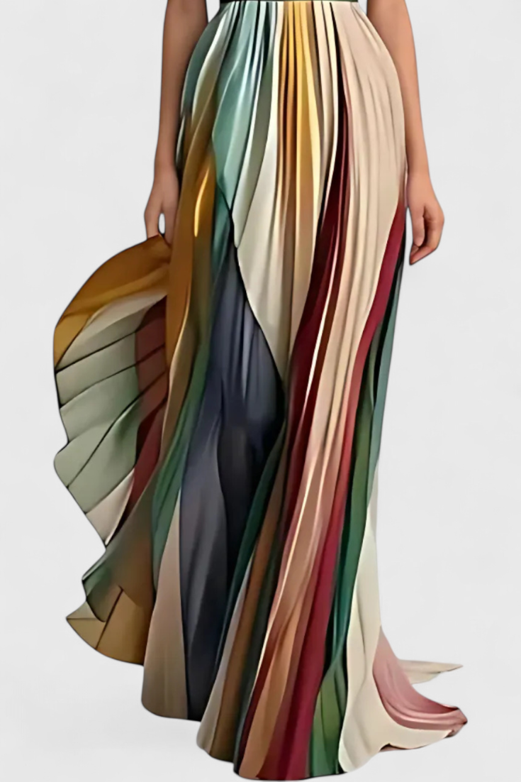 Leticia Vestido Largo con Caída Suave y Estilo Natural