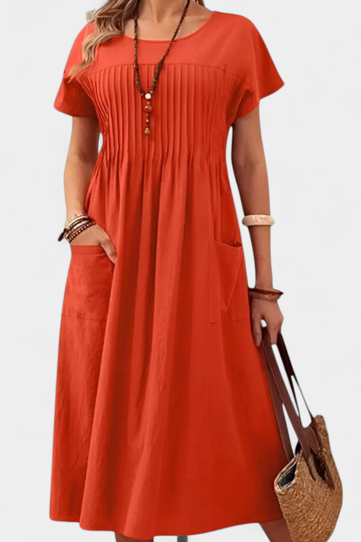 Lottie Vestido de Longitud Media con Bolsillos