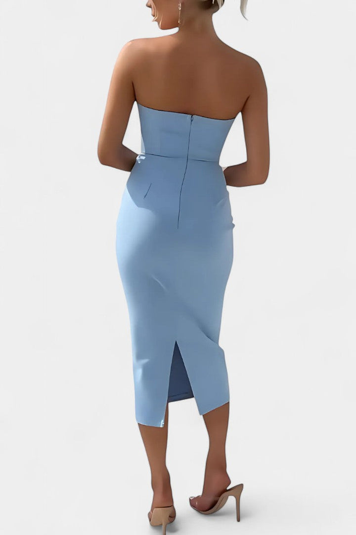 Iveta Vestido Sin Tirantes y Sin Espalda