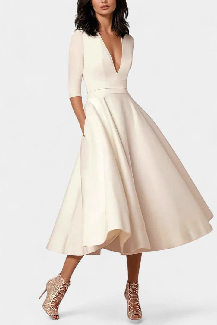 Nylah Vestido Midi A-Line de Encanto Vintage