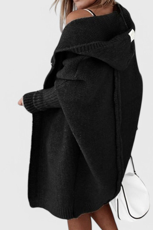 Cárdigan de Punto con Capucha Oversized de Lovisa