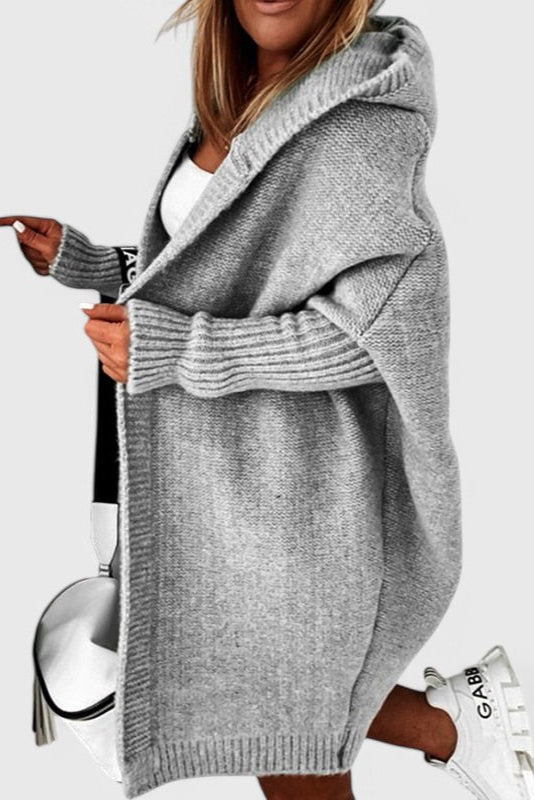Cárdigan de Punto con Capucha Oversized de Lovisa