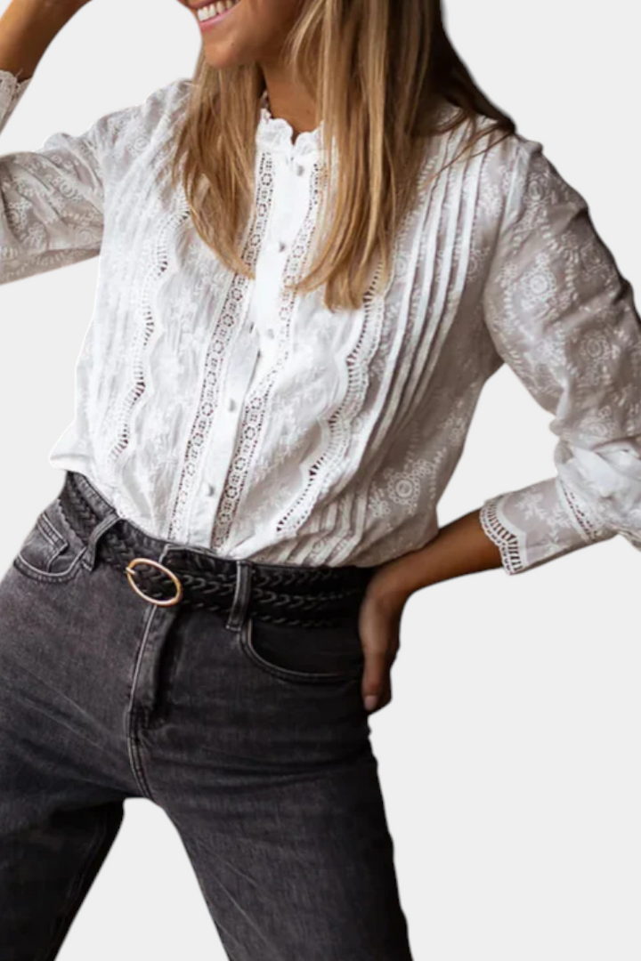 Laurina Blusa de Encaje