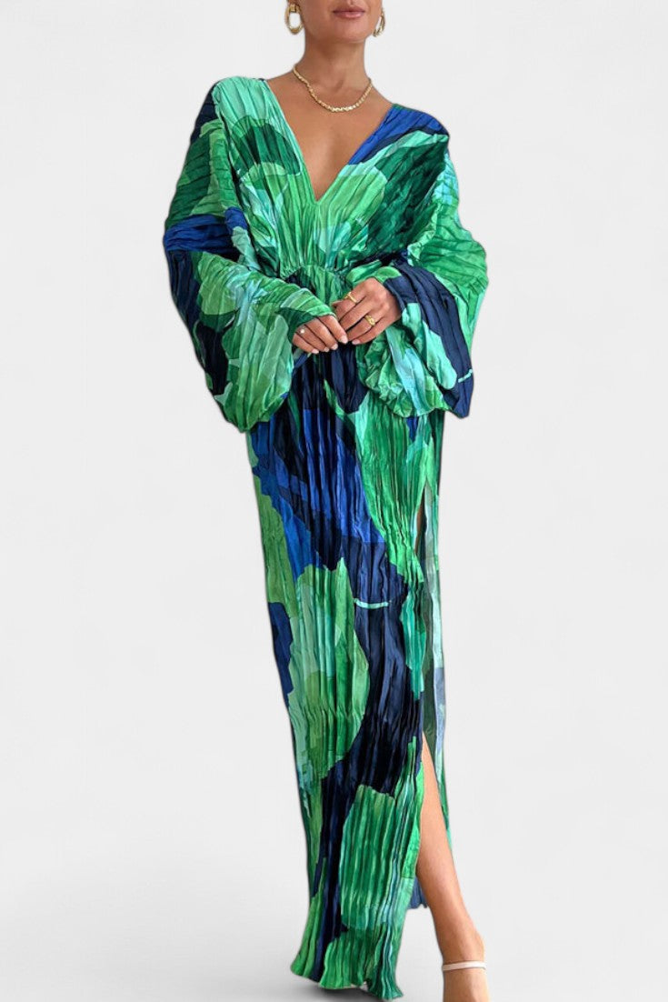 Recca Vestido Maxi Cortado con Pliegues