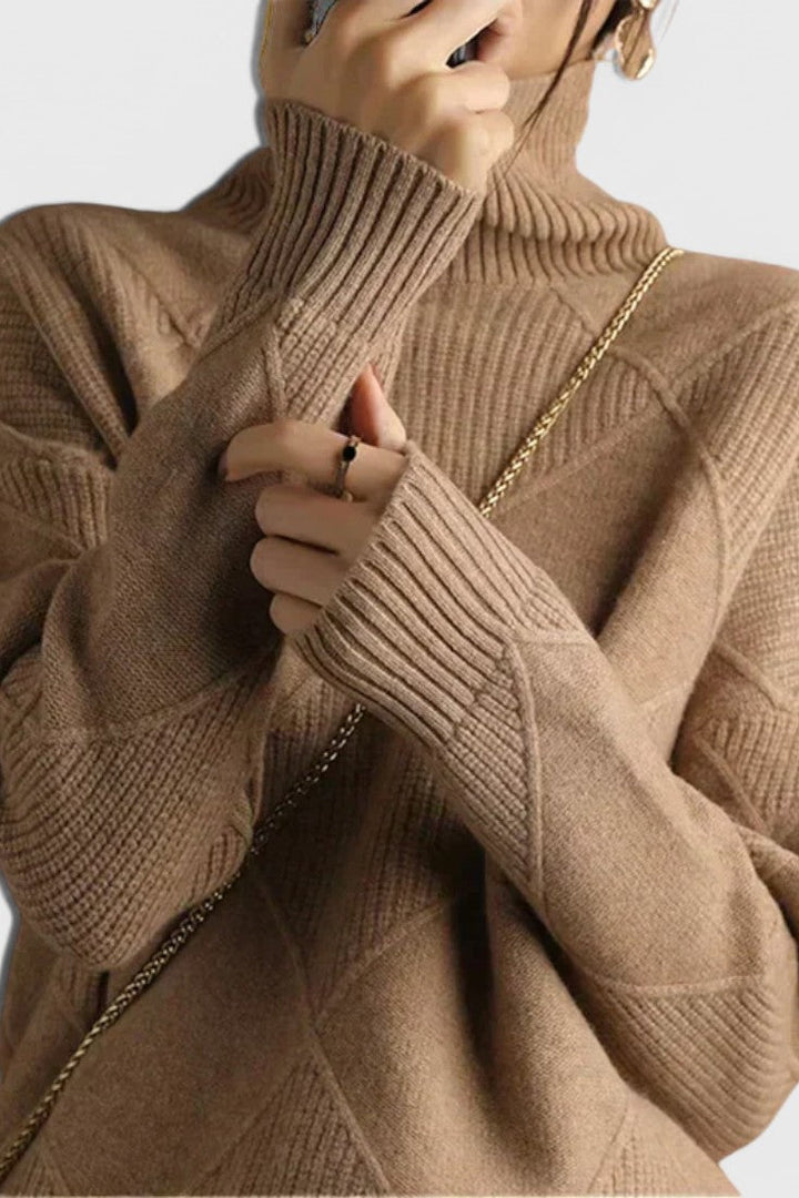 Jersey Jasmine de Cuello Alto de Cachemira