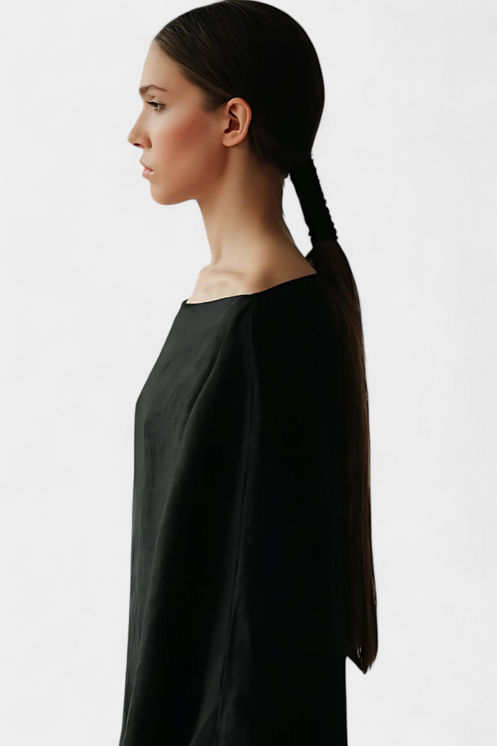 Kamilia Vestido Kimono de Lino y Algodón con Cinturón