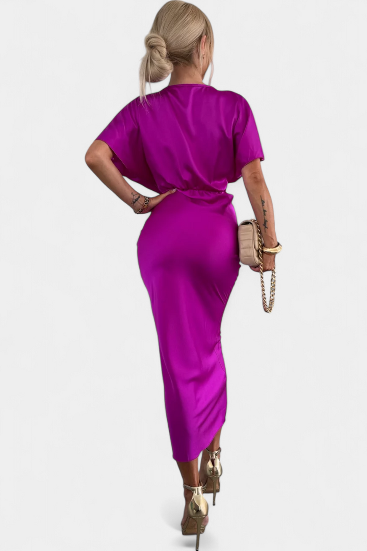 Emryn Vestido Suave con Nudo Cruzado