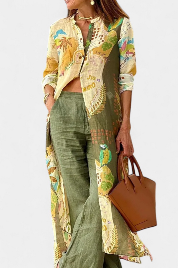 Melvina Coordinated Linen Set with Timeless Style