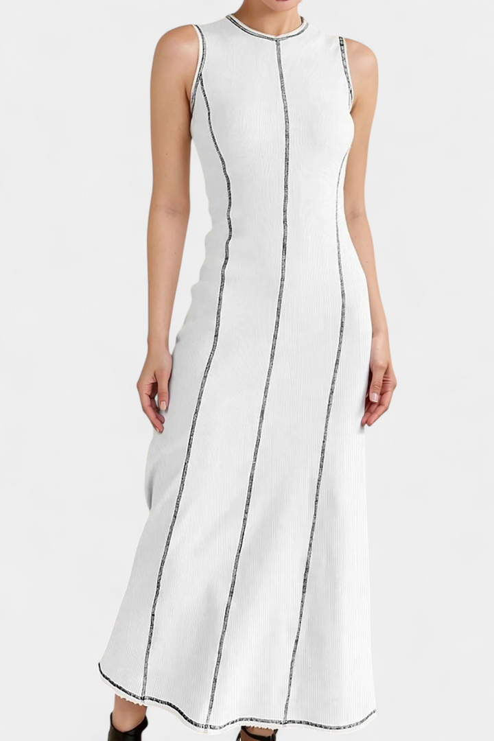 Santona Vestido Maxi Bicolor Sin Mangas