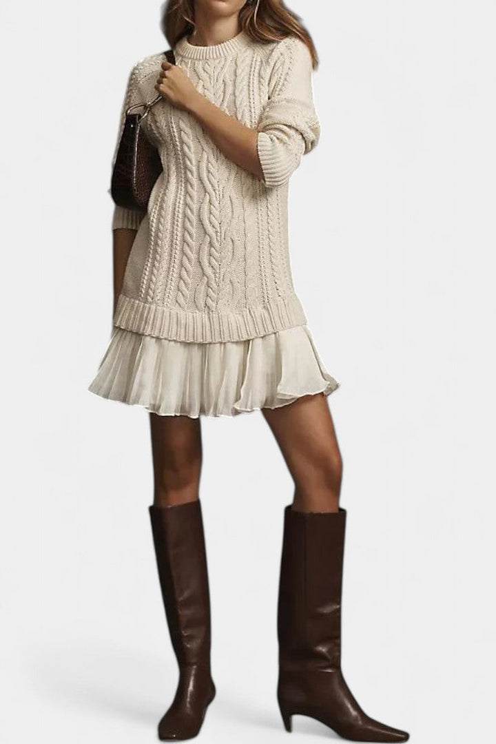 Daina Vestido Mini de Punto con Forma Retorcida