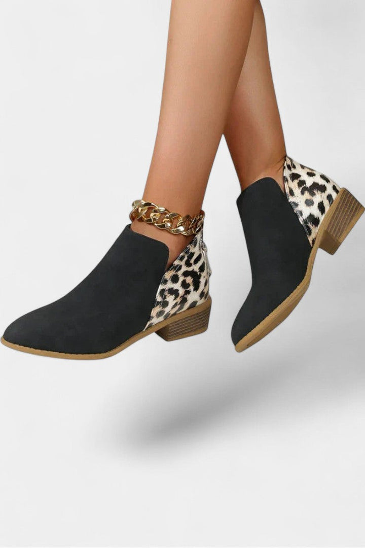 Botas Ortopédicas Janicee con Estampado de Leopardo