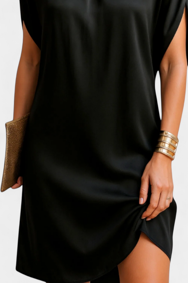 Haruna Vestido Midi Atemporal con Escote Redondo