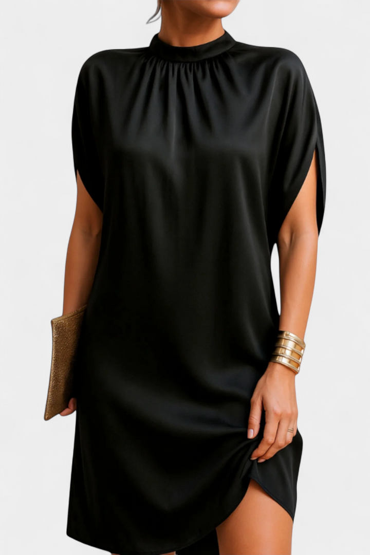 Haruna Vestido Midi Atemporal con Escote Redondo