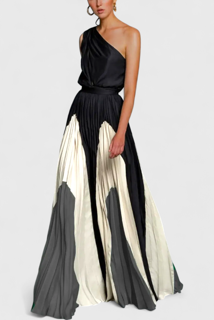 Antía Vestido Maxi Off-Shoulder con Estampado Elegante