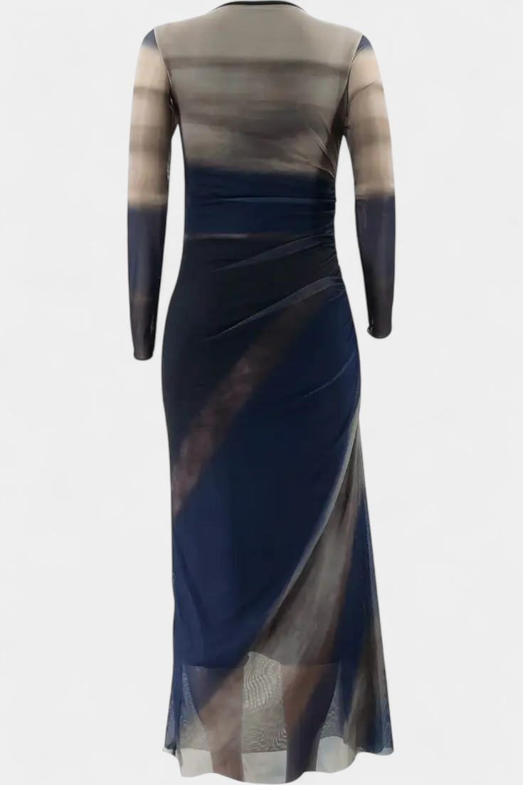 Galene Vestido Midi Ajustado con Capa