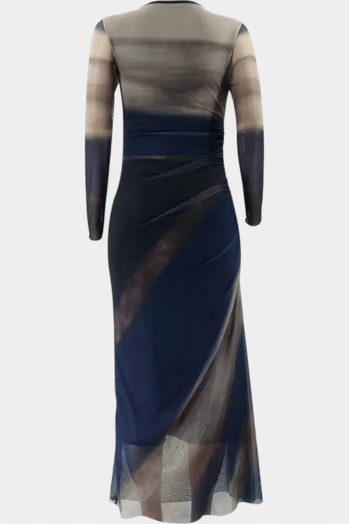 Galene Vestido Midi Ajustado con Capa