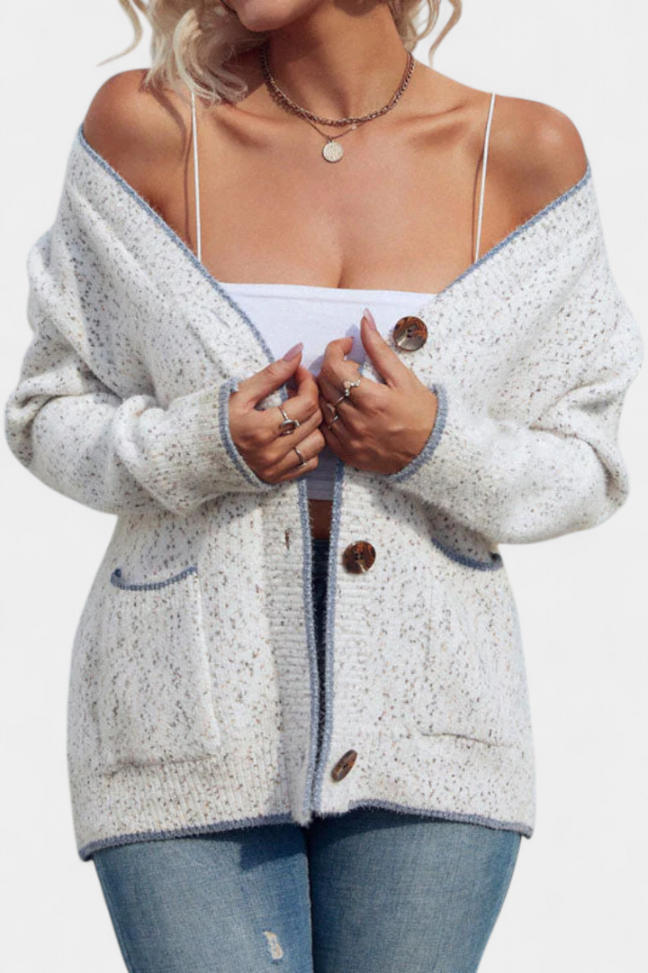 Sana Cárdigan Informal con Bolsillos