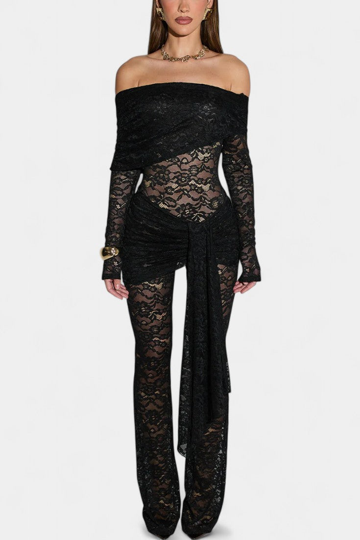 Maristella Mono Flare de Encaje