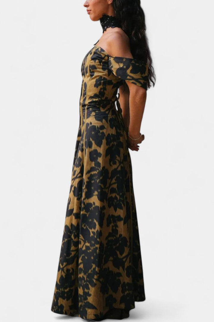 Vinnie Vestido Maxi Sin Mangas de Estampado Vintage