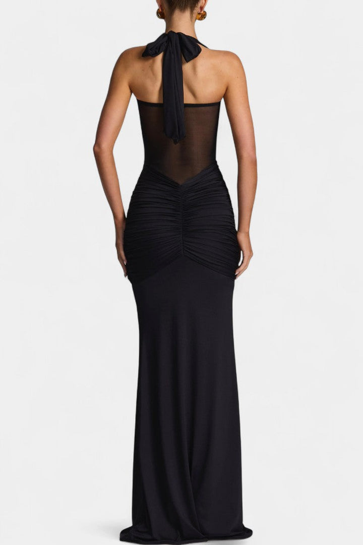 Florian Vestido Maxi con Escote Halter y Silueta Sirena