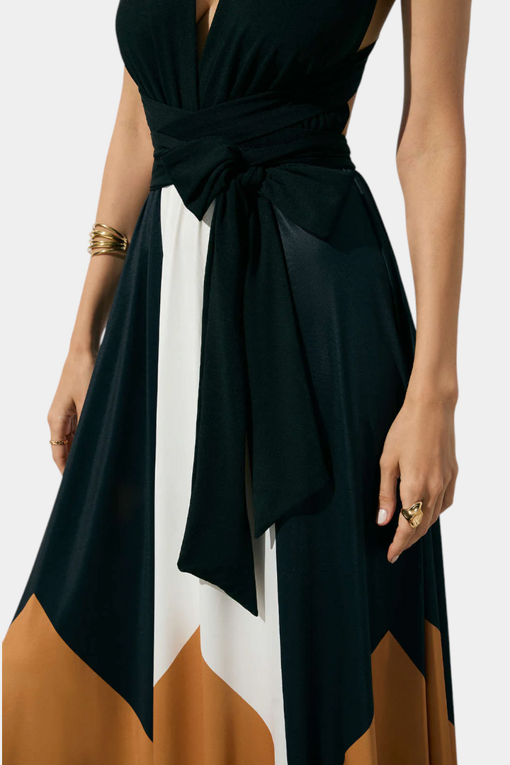 Nava Vestido Largo Polimórfico con Espalda Abierta y Silueta Versátil