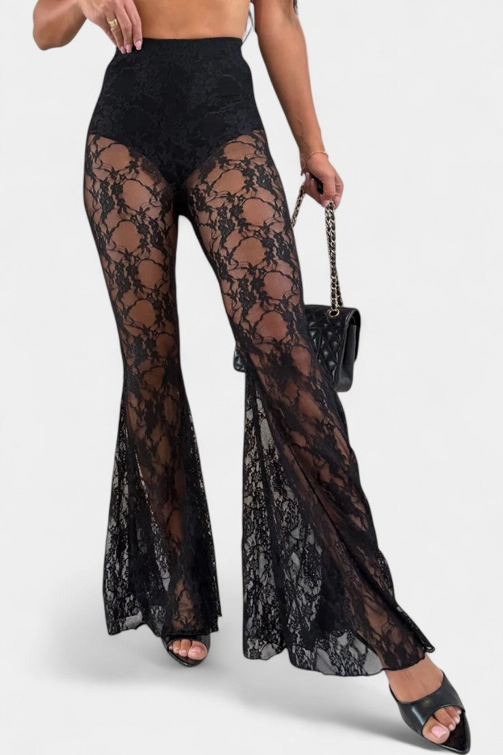 Demelza Conjunto de Blazer Oversized y Pantalones con Encaje Floral