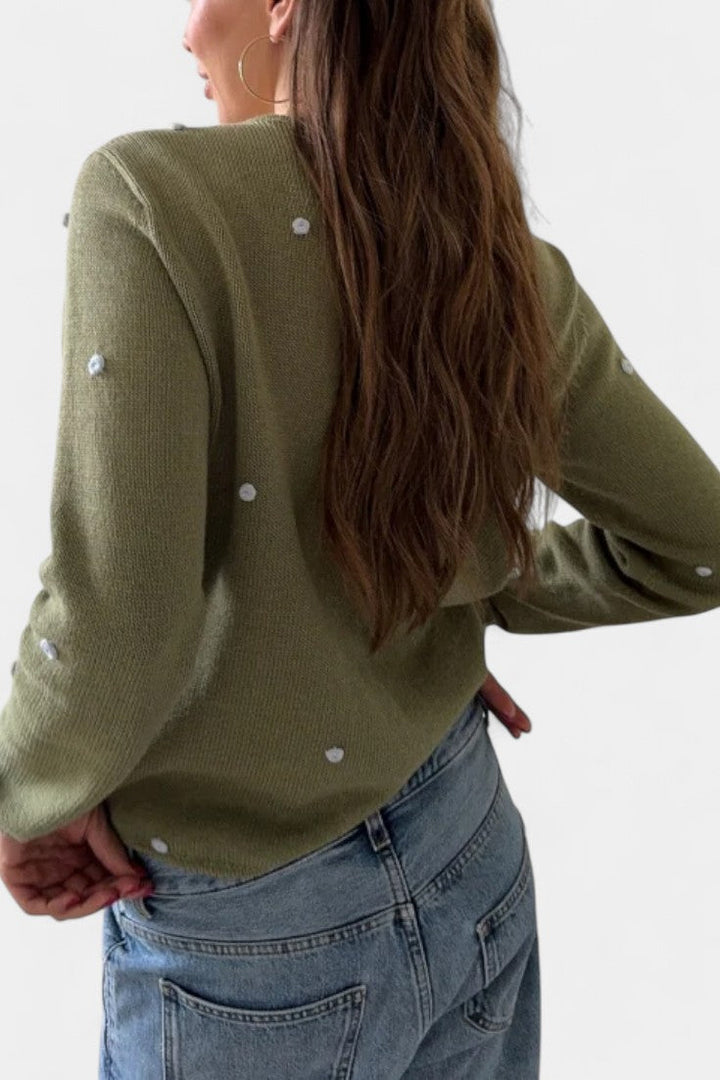 Keely Cardigan Floral de Punto 3D