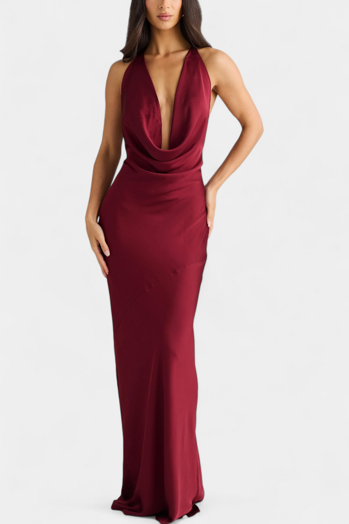 Zayana Vestido Elegante con Drapeado