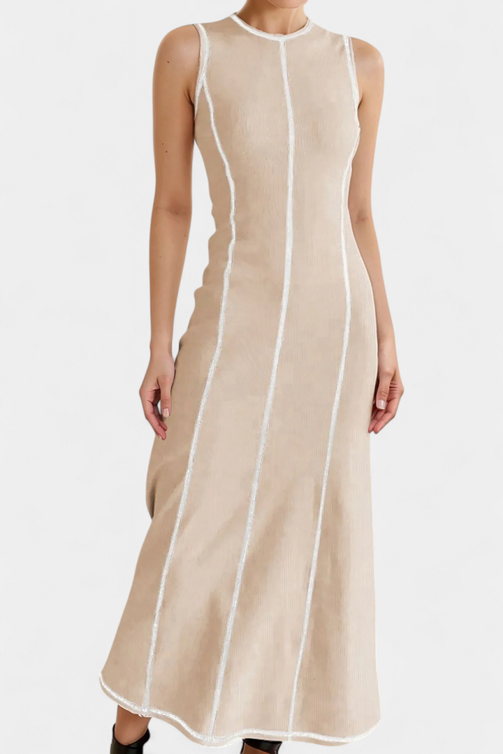 Santona Vestido Maxi Bicolor Sin Mangas