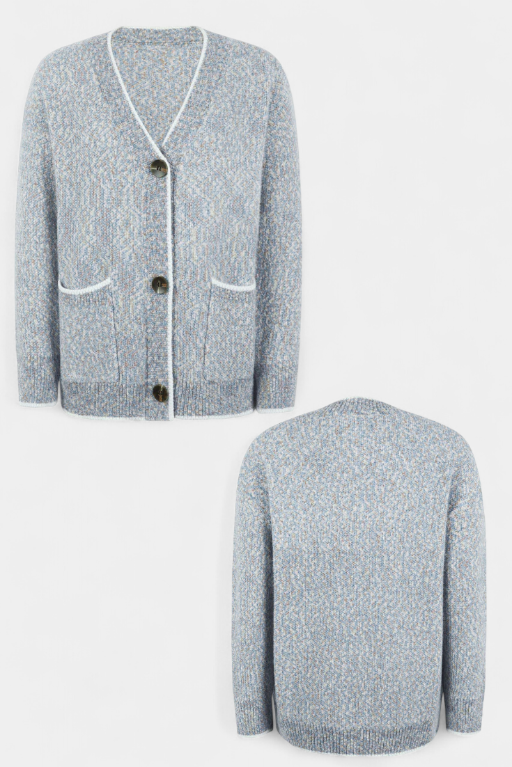 Sana Cárdigan Informal con Bolsillos