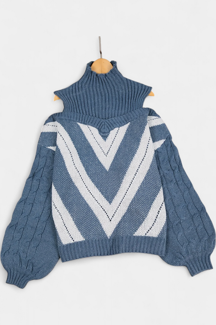 Wien Suéter Elegante de Hombros Descubiertos