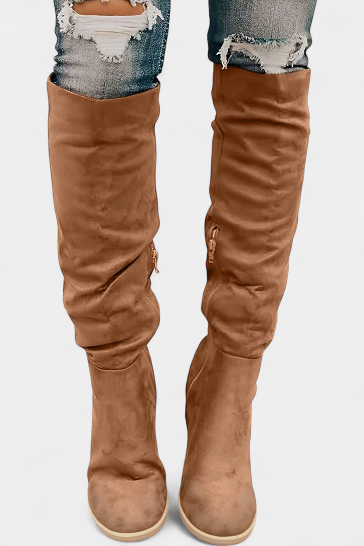 Calliope Botas de Tacón Grueso hasta la Rodilla