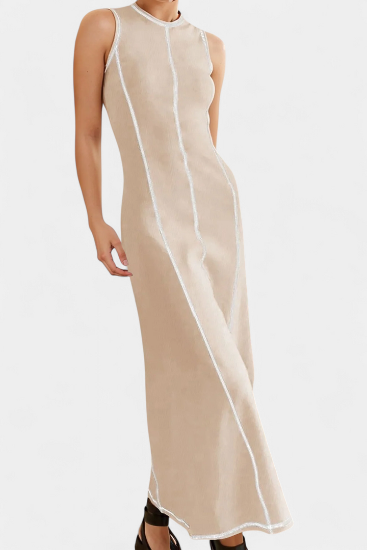 Santona Vestido Maxi Bicolor Sin Mangas