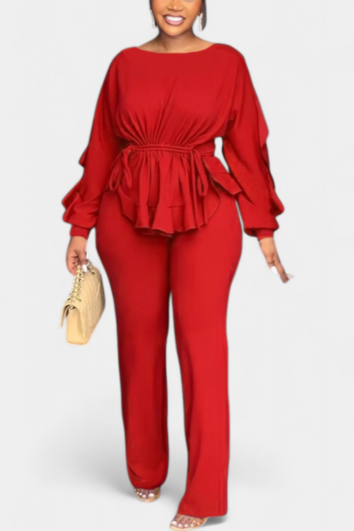 Charmed Conjunto de 2 Piezas con Volantes y Cordón