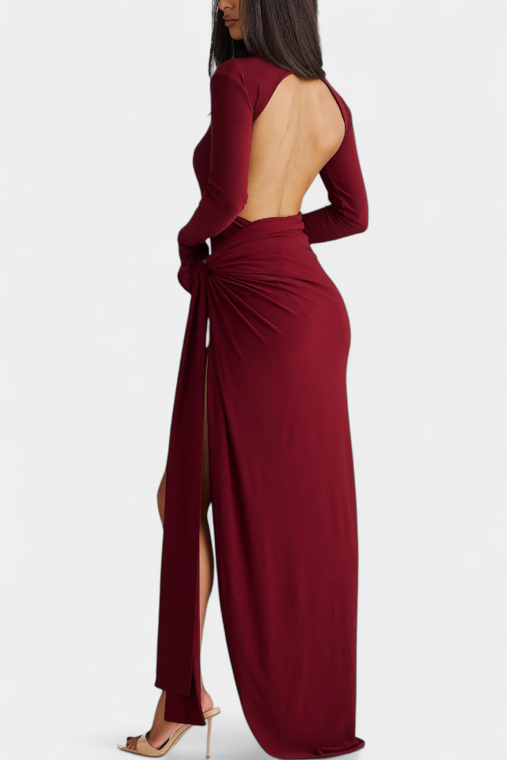 Lira Vestido de Espalda Abierta Atemporal