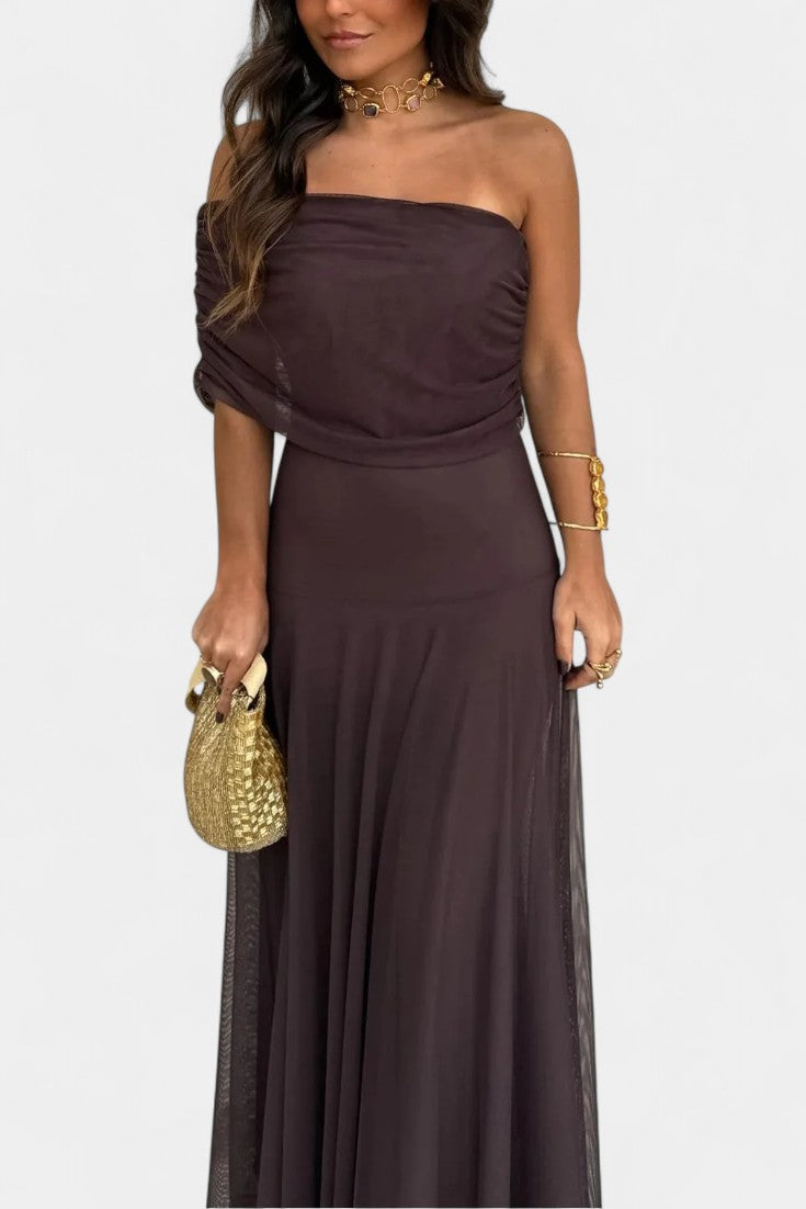 Jessamy Vestido Maxi Tie-Dye de Un Hombro