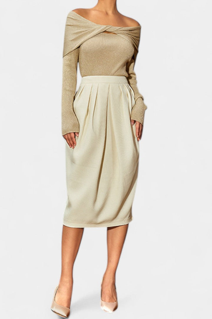 Genie Falda Bodycon con Corte Lateral