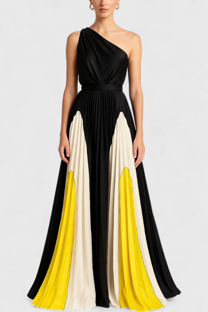 Antía Vestido Maxi Off-Shoulder con Estampado Elegante