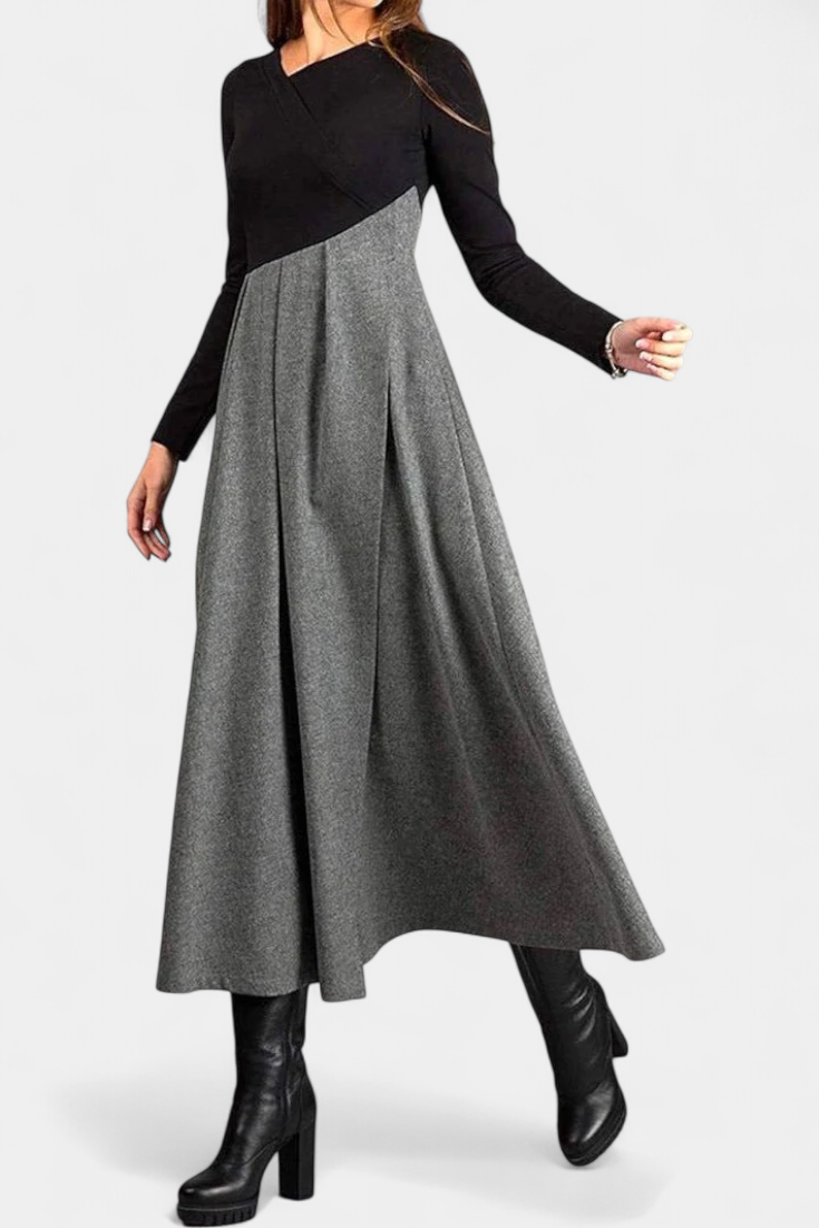 Bellarose Vestido Maxi con Mangas Largas y Tejido Transpirable