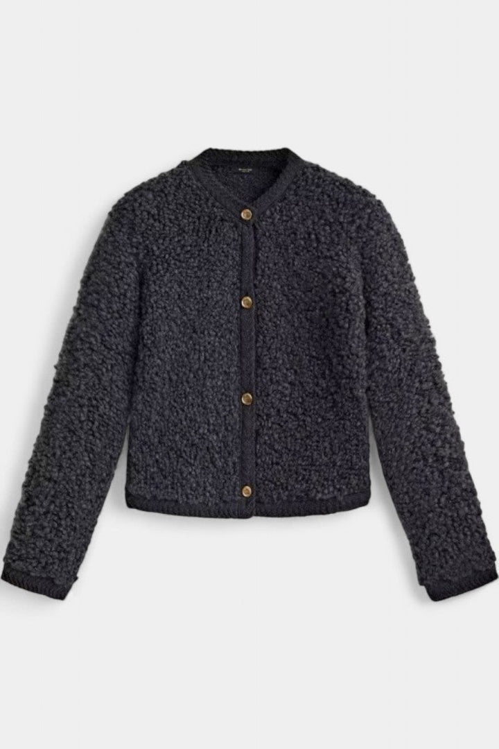 Chenda Cardigan Corto de Textura Peluche