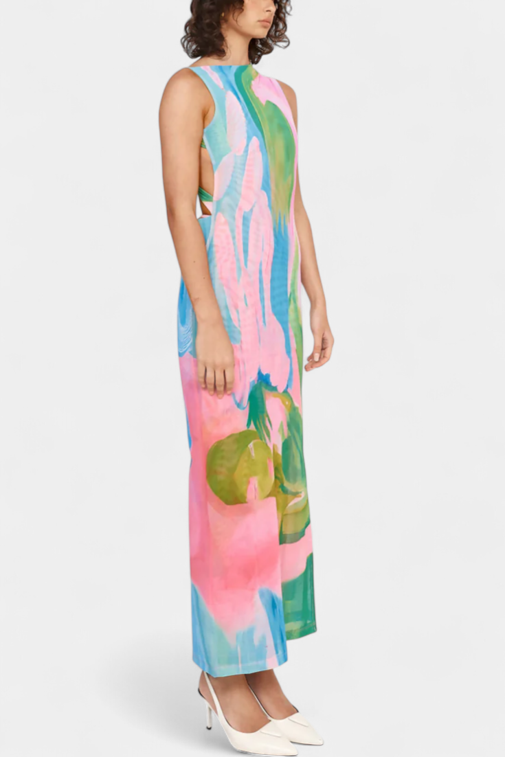 Luella Vestido Pastel de Silueta Fluida y Corte Favorecedor