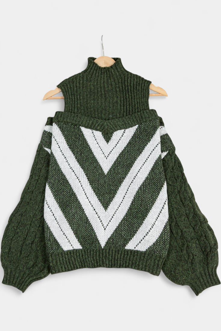 Wien Suéter Elegante de Hombros Descubiertos