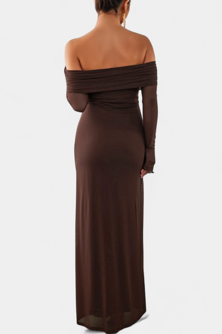 Lorelei Vestido Ajustado de Malla con Escote Recto