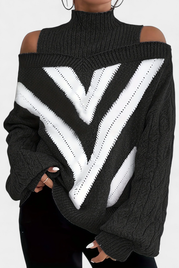 Wien Suéter Elegante de Hombros Descubiertos