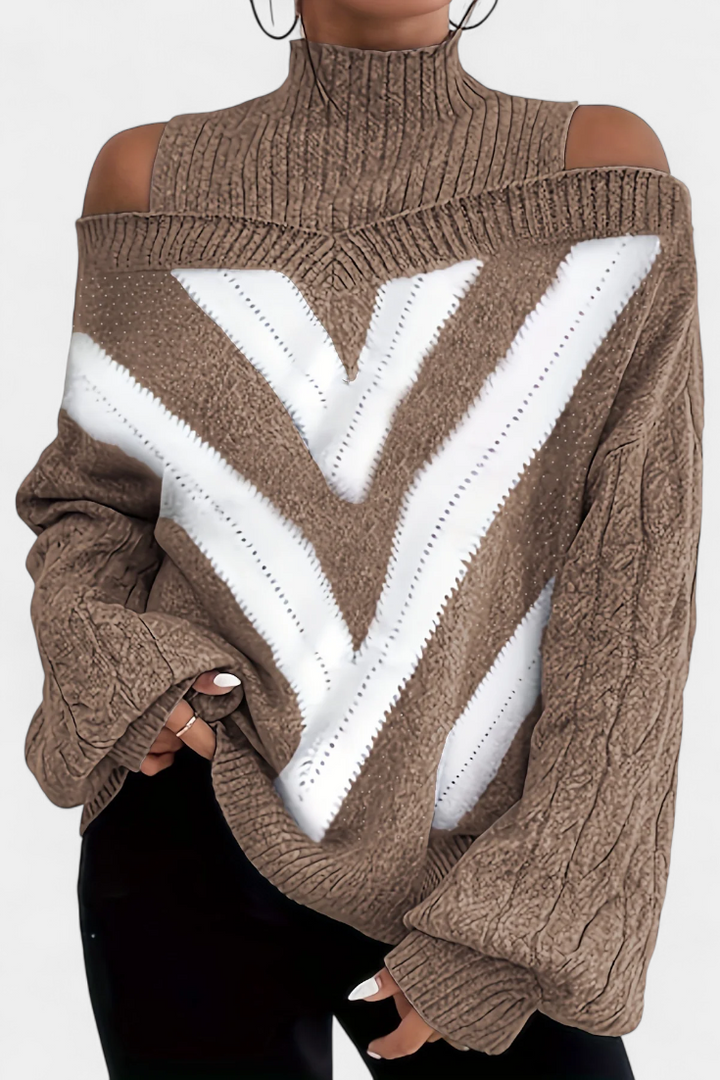 Wien Suéter Elegante de Hombros Descubiertos