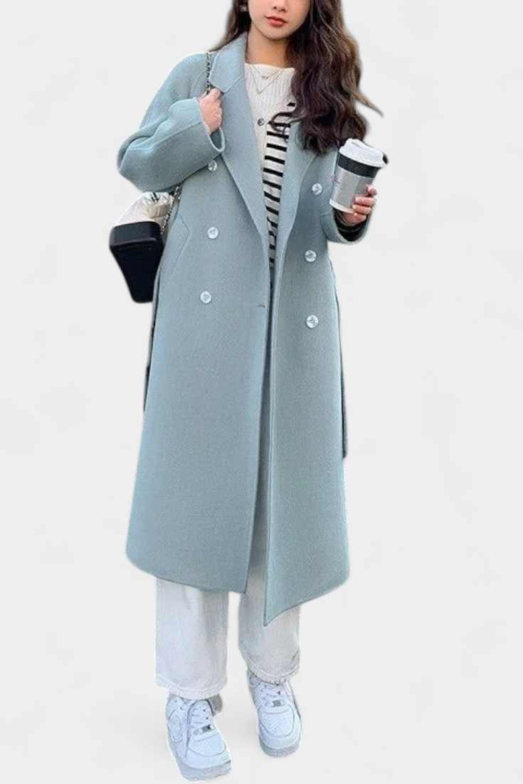 Trench Largo Nadiana con Diseño Atemporal