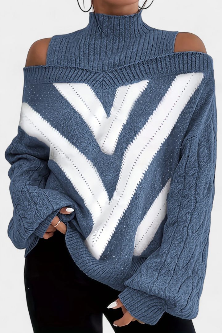 Wien Suéter Elegante de Hombros Descubiertos