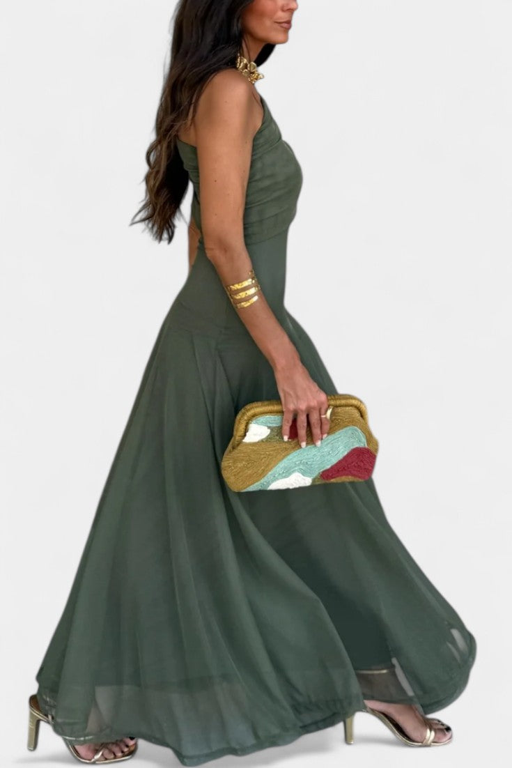 Jessamy Vestido Maxi Tie-Dye de Un Hombro